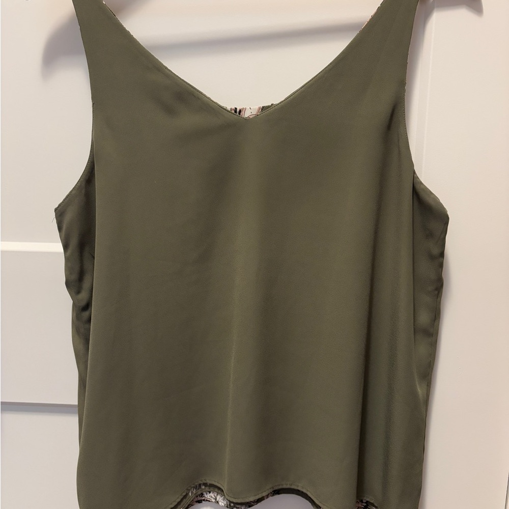 Reitmans Khaki Green Tank Top